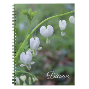 Carnet Coeurs saignants blancs Floral