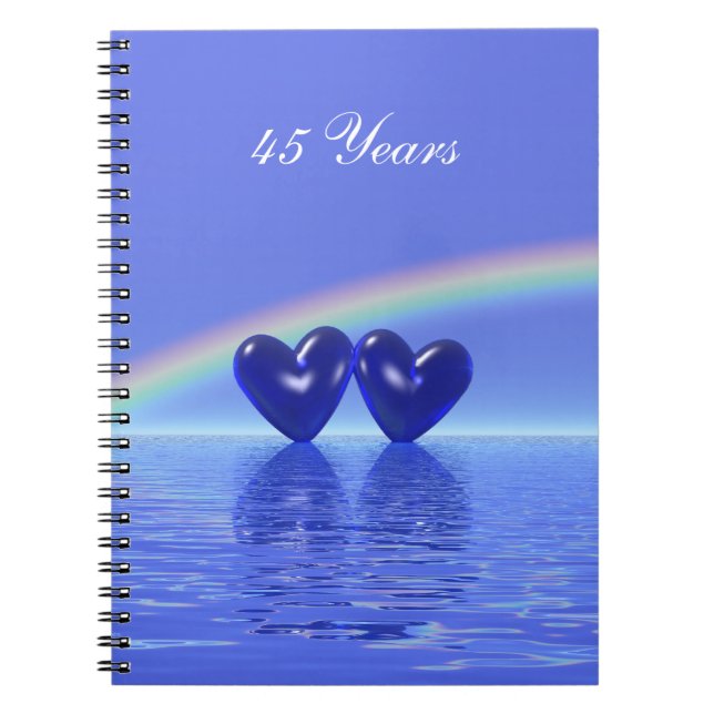Carnet Coeurs saphirs du 45e anniversaire (Devant)