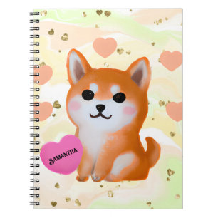Carnet Coeurs Shiba Inu mignons Pour Amoureux des chien