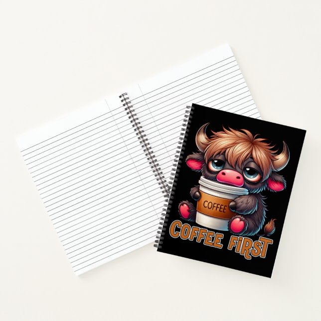 Carnet Coffee First Coffee Lover Gifts  (Intérieur)