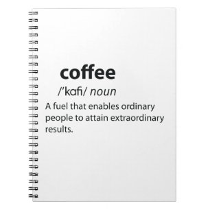 Carnet Coffee Funny Dictionnaire Définition