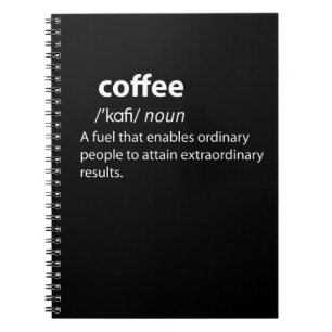 Carnet Coffee Funny Dictionnaire Définition