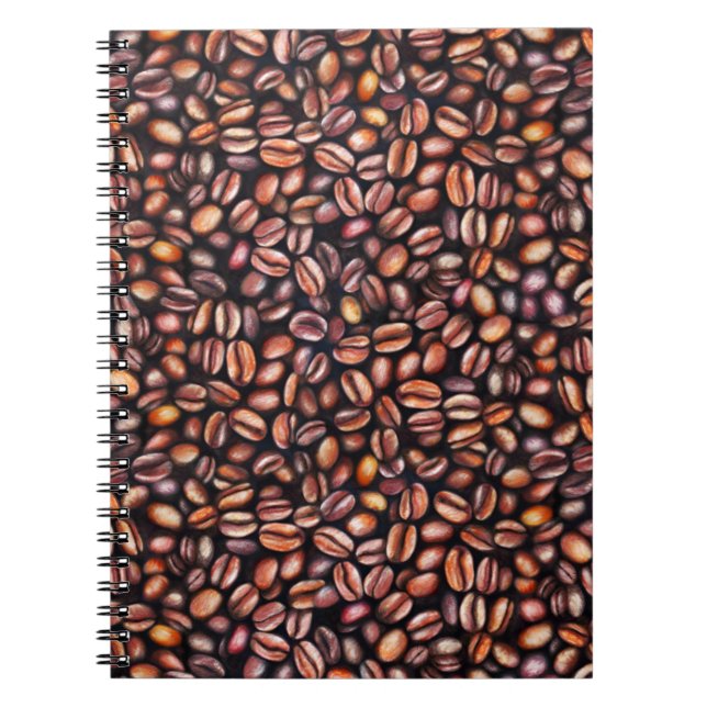 Carnet Coffee Haricots crayon Motif Rustique Brown (Devant)