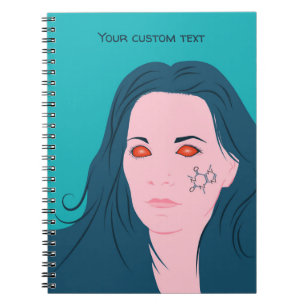 Carnet Coffee Lover Girl Caffeine Tattoo texte personnali