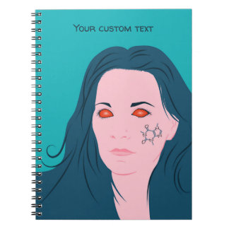 Carnet Coffee Lover Girl Caffeine Tattoo texte personnali
