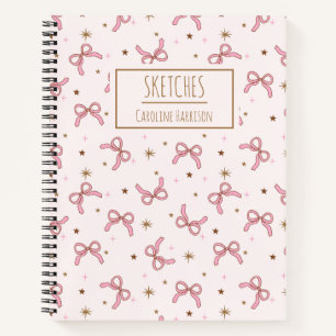 Carnet Coffret à dessin Coquette Rose personnalisé avec u