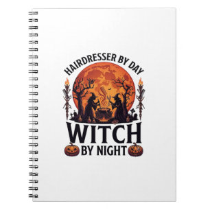 Carnet Coiffeuse Jour Sorcière Nuit Halloween Peigne Cise