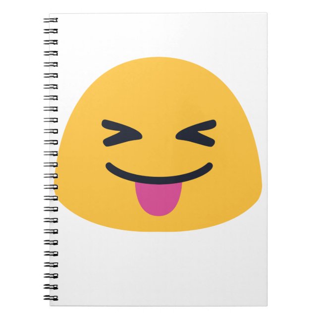 Carnet Coincé la langue yeux fermés Emoji (Devant)