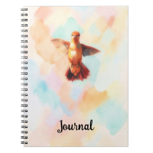 Carnet Colibri aquarelle oiseau art personnaliser