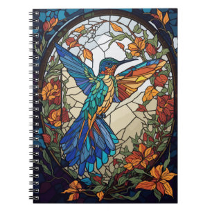 Carnet Colibri artistique en verre coloré