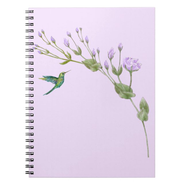 Carnet Colibri et Lisianthus (Devant)