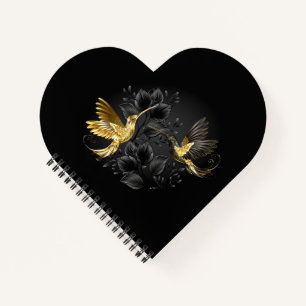 Carnet Colibri noir et or