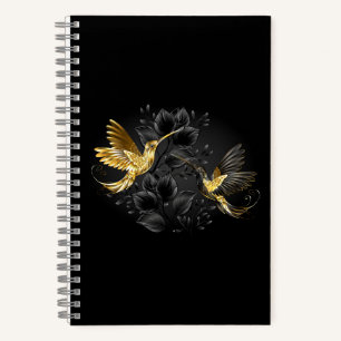 Carnet Colibri noir et or
