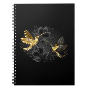 Carnet Colibri noir et or