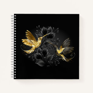 Carnet Colibri noir et or