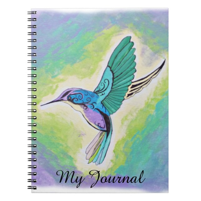 Carnet Colibri peint (Devant)