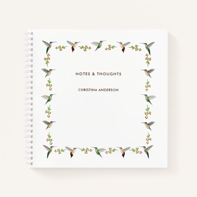 Carnet Colibri personnalisé (Devant)