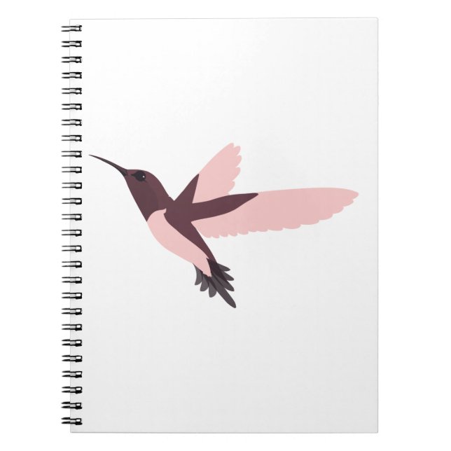 Carnet Colibri rose (Devant)