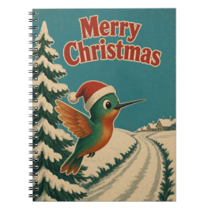 Carnet Colibri rue enneigée Animal Noël