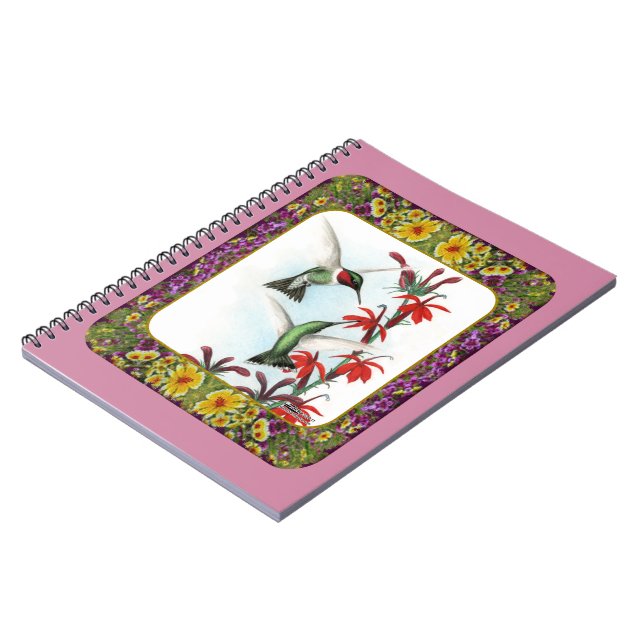 Carnet Colibris et Fleurs #5 (Côté gauche)