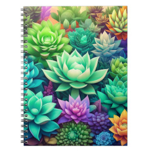 Carnet Collage Aloe Vera et Succulents