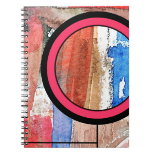 Carnet collage d'art abstrait, médias mélangés et