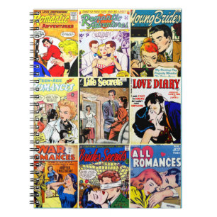 Carnet Collage de couverture de bande dessinée vintage Ro