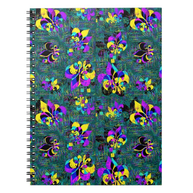 Carnet Collage de fleur de lis (Devant)