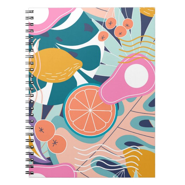 Carnet Collage de jungle exotique et moderne. (Devant)