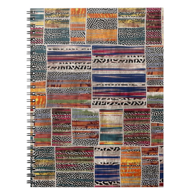 Carnet Collage de patchwork : motif de courtepointe mixte (Devant)