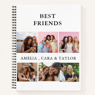 Carnet Collage de photos d'amis moderne Simple