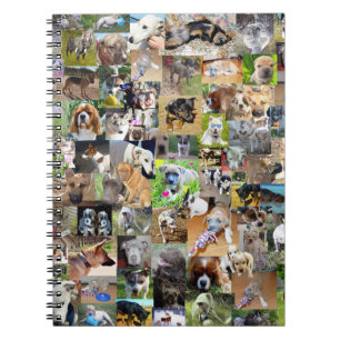 Carnet Collage de photos de chiens,