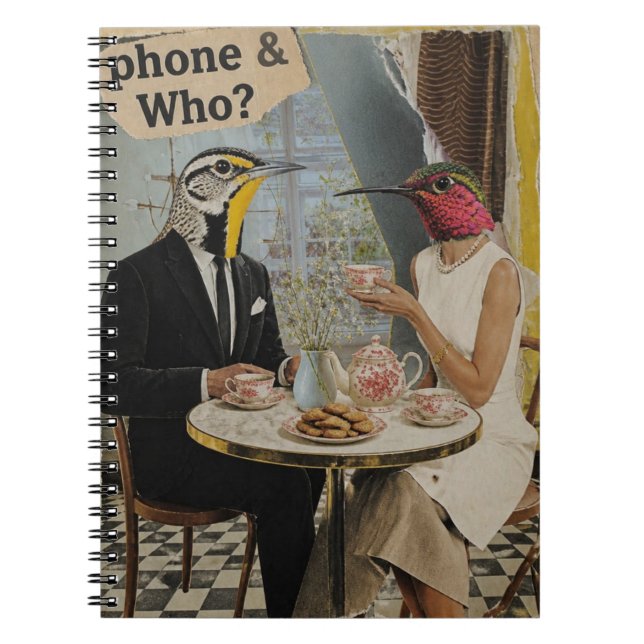 Carnet Collage en techniques mixtes de thé à la Birds (Devant)