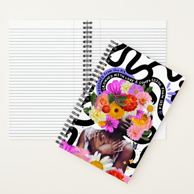 Carnet Collage numérique d'art chrétien racheté et couron (À l'intérieur)