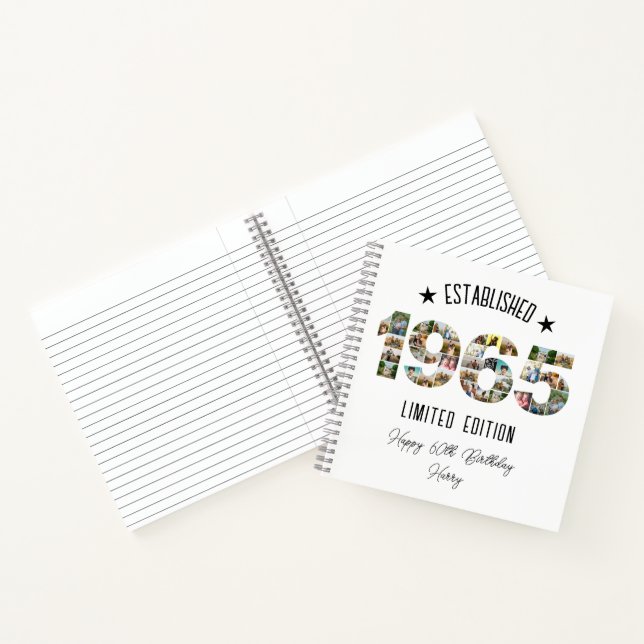 Carnet Collage photo de 60e anniversaire Fondé 1965 (Intérieur)