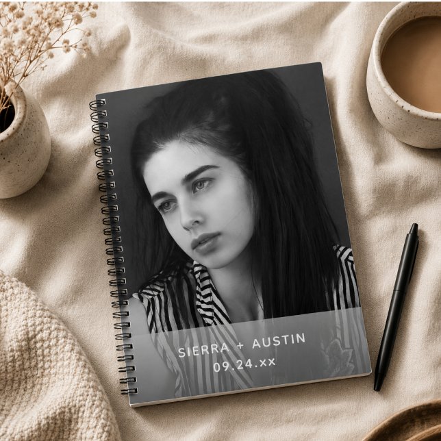 Carnet Collage photo personnalisé Moderne 2 (Modern 2 Photo Collage Personalized Notebook)