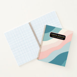 Carnet Collection Abstrait Moderne Rose Pâle Menthe