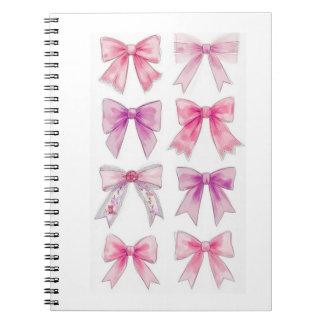 Carnet Collection Aquarelle rose et violet Bows