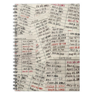 Carnet Collection de cartes de bibliothèque ancienne