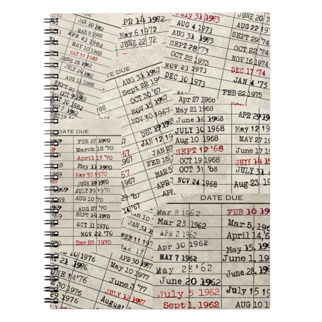 Carnet Collection de cartes de bibliothèque ancienne (Devant)