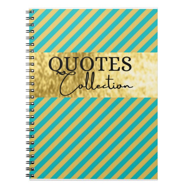 Carnet collection de devis verts et or (Devant)