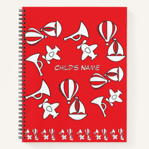 Carnet Collection de jouets personnalisés Enfants Rd Bleu