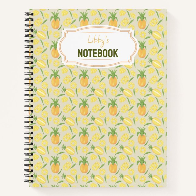 Carnet Collection de Motifs de paniers de fruits - Ananas (Devant)