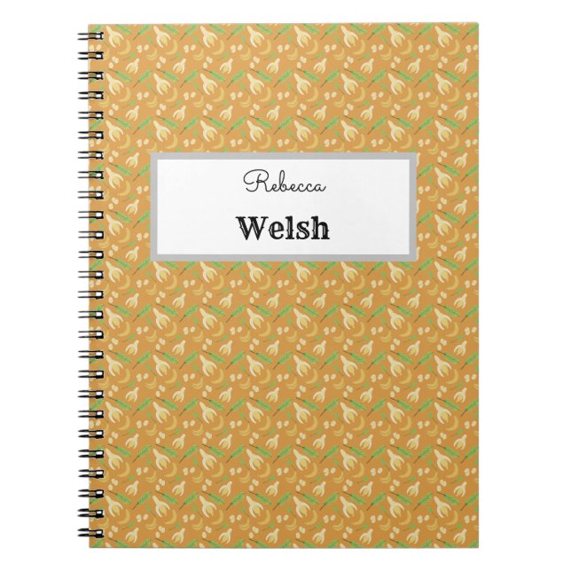 Carnet Collection de Motifs de paniers de fruits - Banane (Devant)