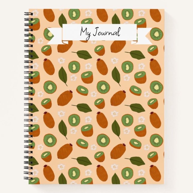 Carnet Collection de Motifs de paniers de fruits - Kiwi (Devant)