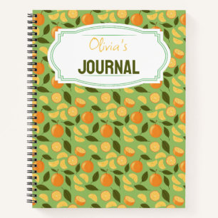 Carnet Collection de Motifs de paniers de fruits - Orange
