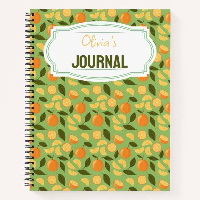 Carnet Collection de Motifs de paniers de fruits - Orange (Devant)