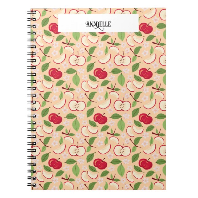 Carnet Collection de Motifs de paniers de fruits - Pommes (Devant)