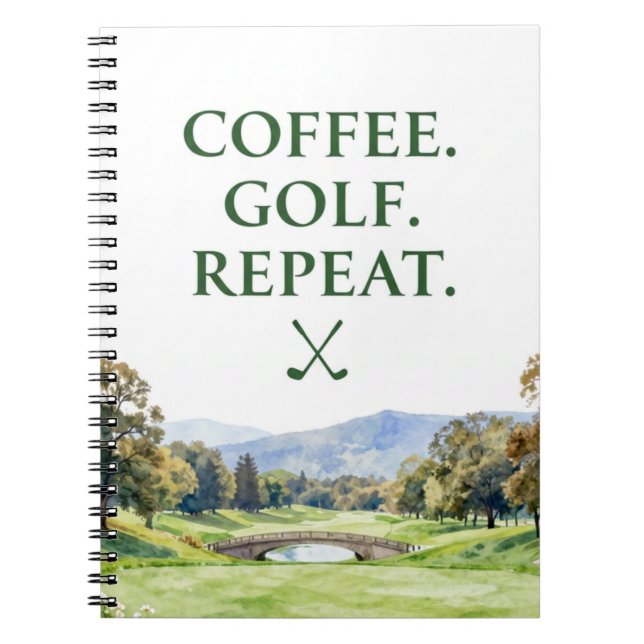 Carnet Collection de papeterie de golf | Aquarelle Premiu (Devant)