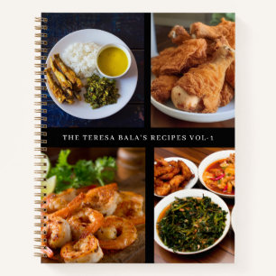 Carnet Collection de photos noires de recettes de famille